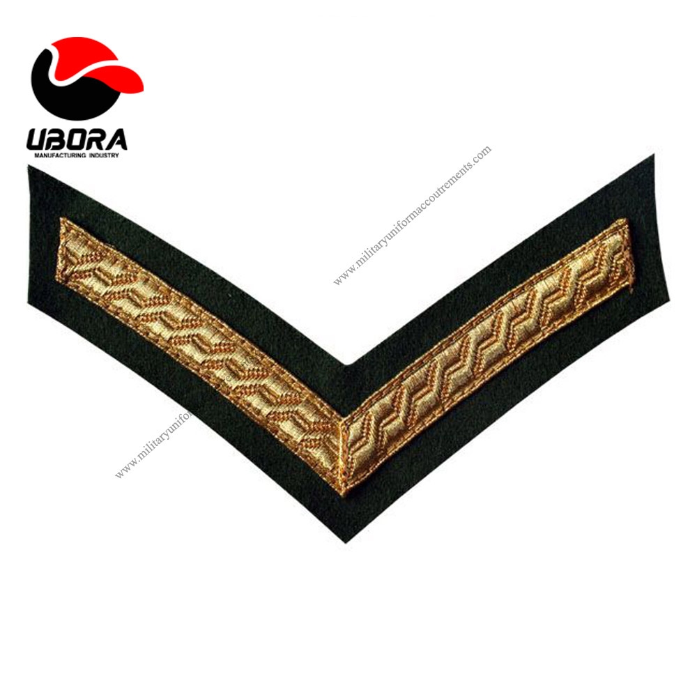 custom Chevron Lance Corporal Chevrons gold on Queens Own Yeomanry